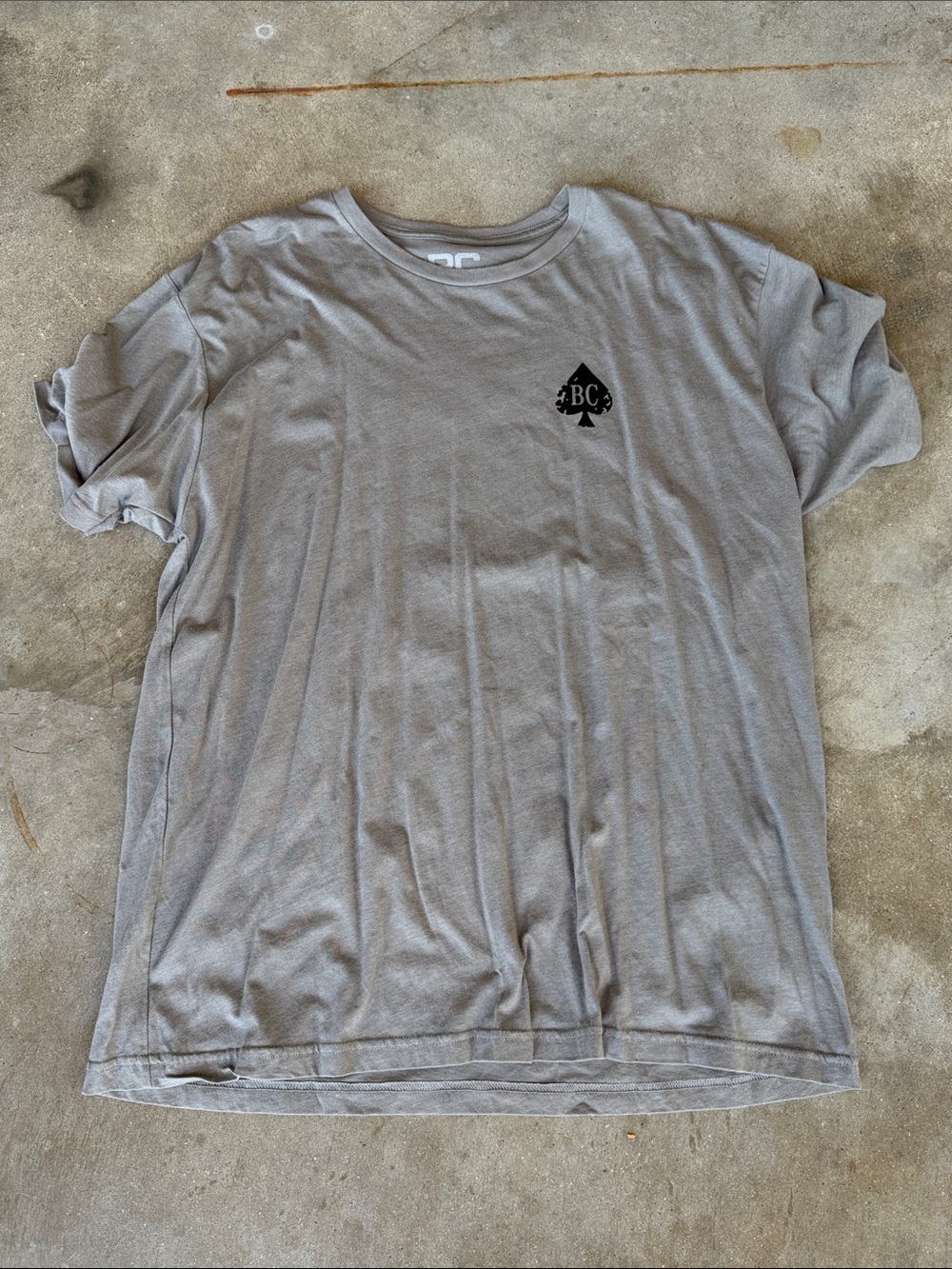 Spade Logo Gray Short Sleeve Crew Tee